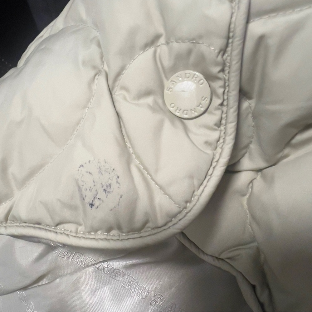 Sandro Gloriana Heart Quilted Jacket in Tan - Picture 12 of 13